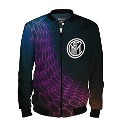 Бомбер мужской Inter футбольная сетка, цвет: 3D-черный