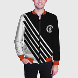 Бомбер мужской Chelsea football club sport, цвет: 3D-красный — фото 2