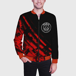 Бомбер мужской PSG sport grunge, цвет: 3D-красный — фото 2
