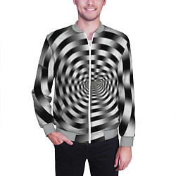 Бомбер мужской Оптическая иллюзия спиральное заклинание, цвет: 3D-меланж — фото 2