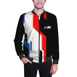 Бомбер мужской BMW - униформа, цвет: 3D-черный — фото 2