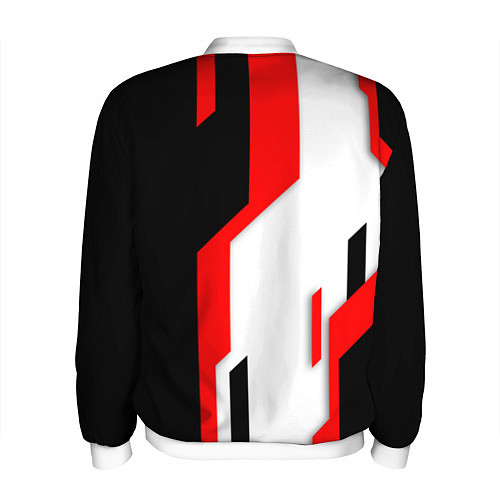 Мужской бомбер Mitsubishi red uniform / 3D-Белый – фото 2