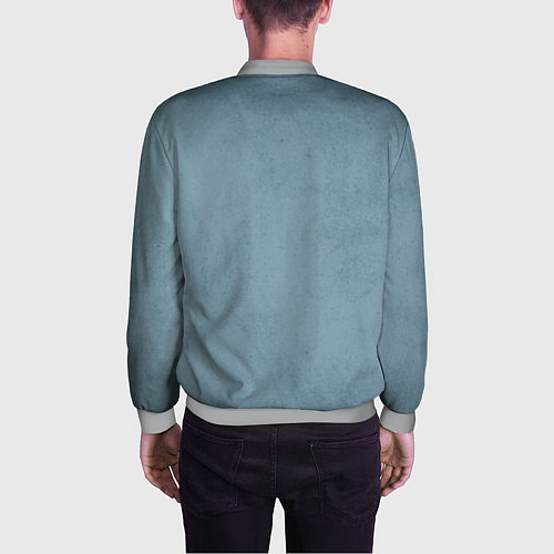 Мужской бомбер Бирюзовый флёр / 3D-Меланж – фото 4