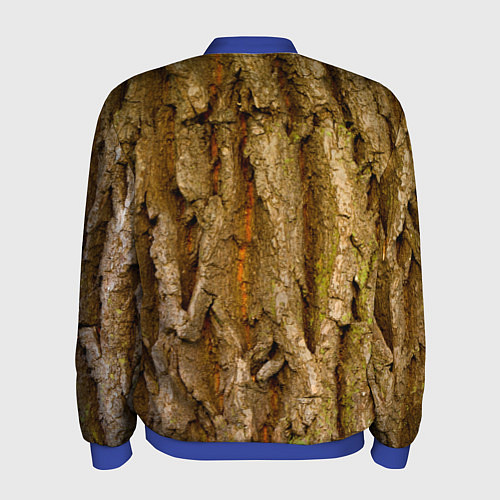 Мужской бомбер Кора дерева текстура / 3D-Синий – фото 2
