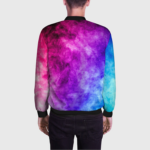 Мужской бомбер Colorful smoke / 3D-Черный – фото 4