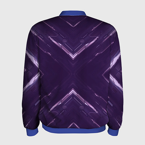 Мужской бомбер Космические треугольники икс / 3D-Синий – фото 2