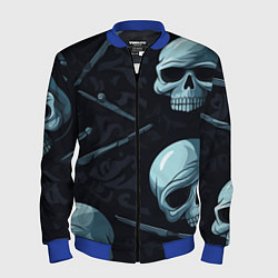 Мужской бомбер Черепа и ножи