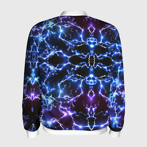 Мужской бомбер Электрический разряд / 3D-Белый – фото 2