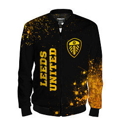 Мужской бомбер Leeds United - gold gradient вертикально