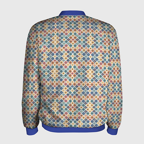 Мужской бомбер Марокканский узор / 3D-Синий – фото 2