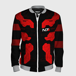 Бомбер мужской Mass Effect - Red armor, цвет: 3D-меланж