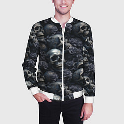 Бомбер мужской Пепельное поле, цвет: 3D-белый — фото 2