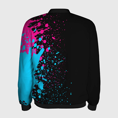 Мужской бомбер Arsenal - neon gradient по-вертикали / 3D-Черный – фото 2