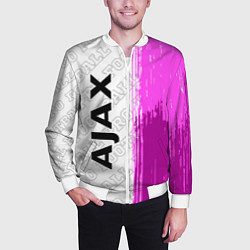 Бомбер мужской Ajax pro football по-вертикали, цвет: 3D-белый — фото 2