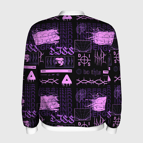 Мужской бомбер Underground pattern color / 3D-Белый – фото 2