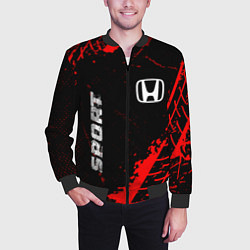 Бомбер мужской Honda red sport tires, цвет: 3D-черный — фото 2