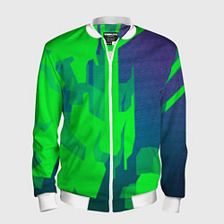 Мужской бомбер Зеленый фиолет