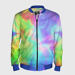 Бомбер мужской Яркий тай-дай абстракция, цвет: 3D-синий