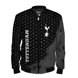 Бомбер мужской Tottenham sport на темном фоне вертикально, цвет: 3D-черный