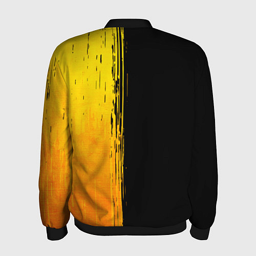 Мужской бомбер Napoli - gold gradient по-вертикали / 3D-Черный – фото 2