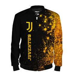 Мужской бомбер Juventus - gold gradient по-вертикали