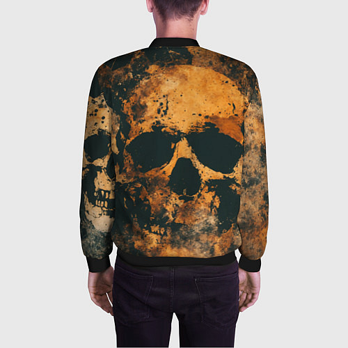 Мужской бомбер Гранжевые черепа / 3D-Черный – фото 4