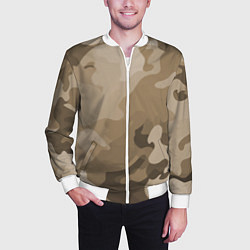 Бомбер мужской Камуфляж сепия, цвет: 3D-белый — фото 2