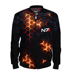 Бомбер мужской N7 mass effect logo, цвет: 3D-черный