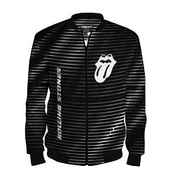 Бомбер мужской Rolling Stones metal rock lines, цвет: 3D-черный