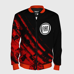 Бомбер мужской Fiat sport grunge, цвет: 3D-красный