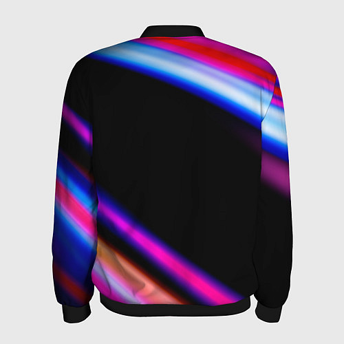 Мужской бомбер Blink 182 neon rock lights / 3D-Черный – фото 2