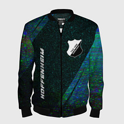 Бомбер мужской Hoffenheim glitch blue, цвет: 3D-черный