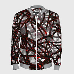 Мужской бомбер Красные энергетические кабели