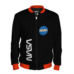 Бомбер мужской NASA logo usa space, цвет: 3D-красный