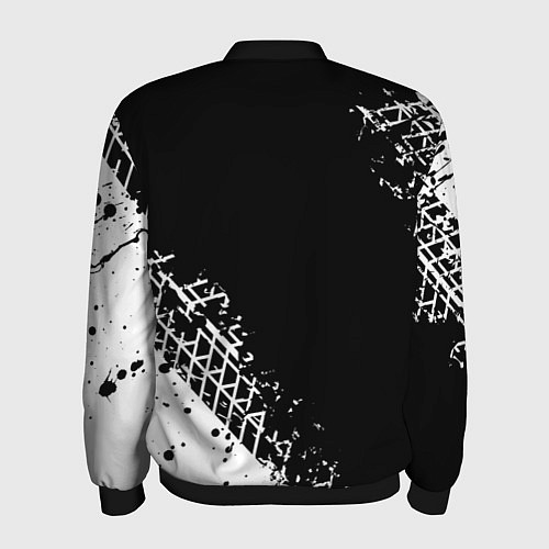 Мужской бомбер Сузуки: следы от шин / 3D-Черный – фото 2