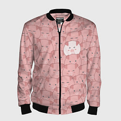Мужской бомбер Свинки паттерн