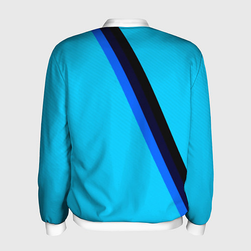 Мужской бомбер Россия спортивная геометрия / 3D-Белый – фото 2