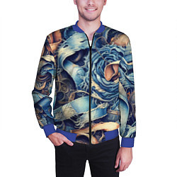 Бомбер мужской Джинсовая рванина - модный тренд, цвет: 3D-синий — фото 2