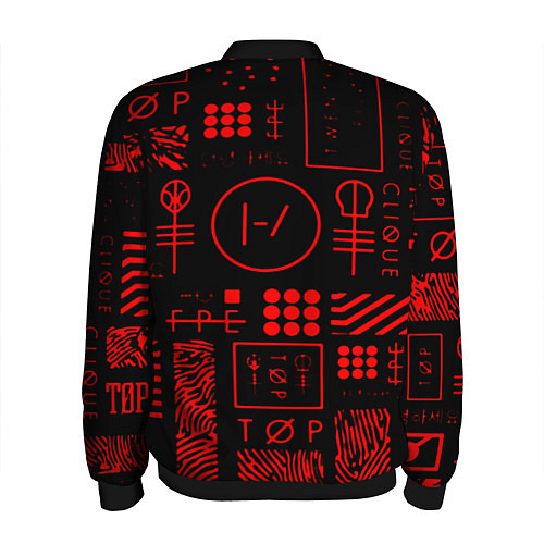 Мужской бомбер Twenty one pilots pattern rock / 3D-Черный – фото 2