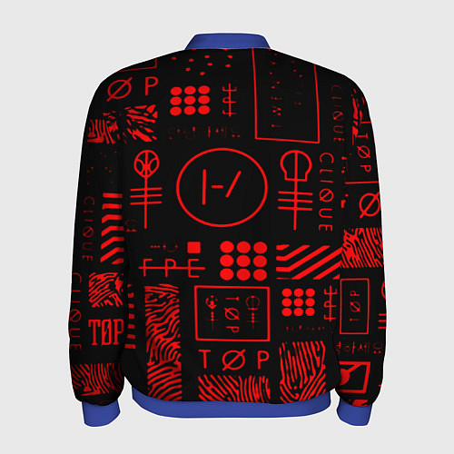 Мужской бомбер Twenty one pilots pattern rock / 3D-Синий – фото 2