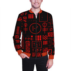 Бомбер мужской Twenty one pilots pattern rock, цвет: 3D-красный — фото 2