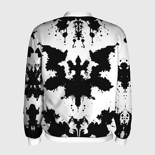 Мужской бомбер Психоделический тест Роршаха / 3D-Белый – фото 2
