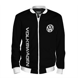 Бомбер мужской Volkswagen logo white, цвет: 3D-белый