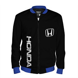 Бомбер мужской Honda white logo auto, цвет: 3D-синий