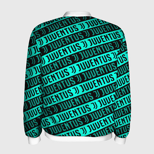 Мужской бомбер Juventus pattern logo steel / 3D-Белый – фото 2