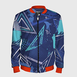 Мужской бомбер Яркий абстрактный узор для спорта