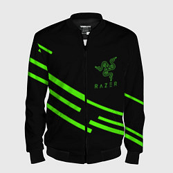Мужской бомбер Razer line green