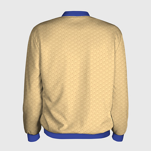 Мужской бомбер Паттерн сетчатый чашуйчетый / 3D-Синий – фото 2