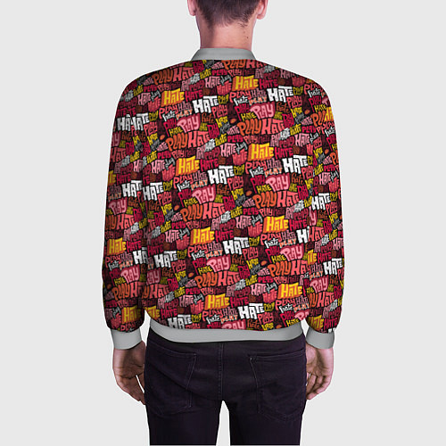 Мужской бомбер Разыгрывай неприязнь / 3D-Меланж – фото 4