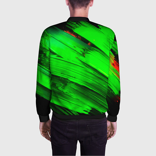 Мужской бомбер Хомячок самурай / 3D-Черный – фото 4